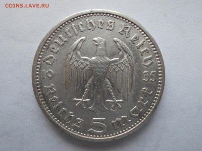 Десять монет по 5 марок (Германия 1935 г., двор А) - DSCN0016.JPG