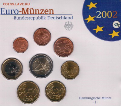 ГЕРМАНИЯ НАБОР ЕВРО 2002J ДО 28.04.2016 В 22.00МСК (Б995) - 4-нГ02й1