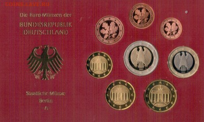 ГЕРМАНИЯ НАБОР ЕВРО ПРУФ 2003А ДО 28.04.2016 В 22.00 (В271) - 4-нГ03а