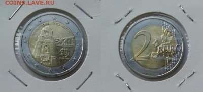 2 ЕВРО. Юбилейка. Португалия. 5шт. до 27.04 - пор клер
