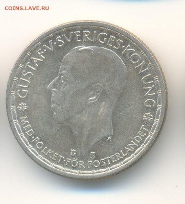 Ag. Швеция 2 кроны 1949. XF. до 30.04 22:00 - 10