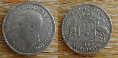 Австралия 1 флорин 1947 до 28.04.12 22-00мск - 444444