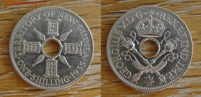 Новая Гвинея 1 шиллинг 1935 до 28.04.16 22-00 - 44444