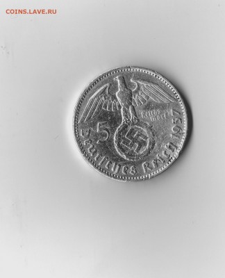 5 РЕЙХ МАРОК 1937ГОД-"ГИНДЕРБУРГ" - img212