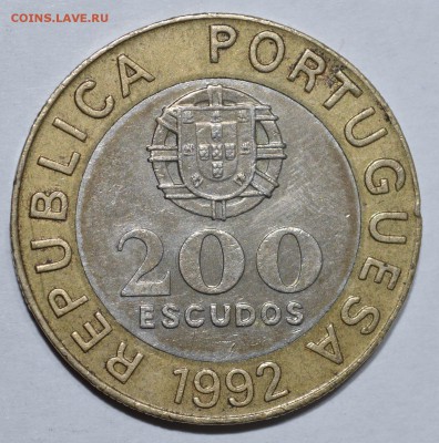 Португалия 200 эскудо 1992 г. БИМЕТАЛЛ. До 2.05.2016г. - _DSC0909.JPG