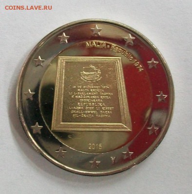 тираж 30 000! 2 евро Мальта 2015 BU 40 Республике знак мон.д - 100_5328