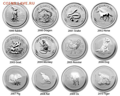 Куплю Австралийских Лунаров. Лунный Календарь - 1999-2010_simvol_goda_Ag_1
