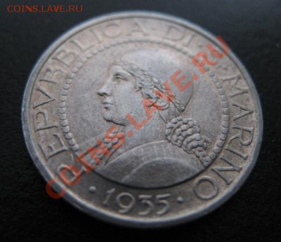 серебро, Сан Марино, 1935 г, 5 л, до 09.11 в 21-30 мск - см 1935