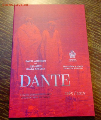 САН-МАРИНО - 2 евро ДАНТЕ буклет до 6.05, 22.00 - Сан-Марино 2 евро Данте буклет