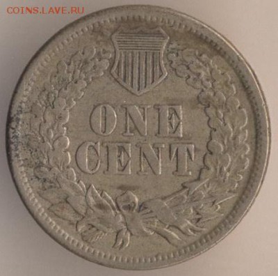 1 цент США 1858г . Парящий орел. - 163