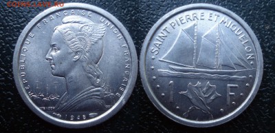 Сент Пьер и Микелон 1 франк 1948 Корабль UNC - Микелон 1 франк 1948