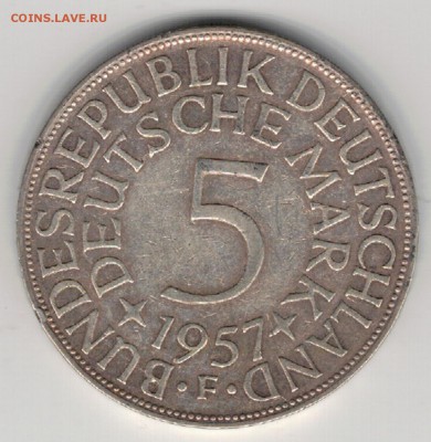 Ag ФРГ 5 МАРОК 1957F ДО 05.05.16 В 22.00МСК (В275) - 5-г5м57Ф1