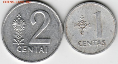 Литва. 2 и 1 цент 1991 г. до 24.00 07.05.16 г. - Scan-160501-0004