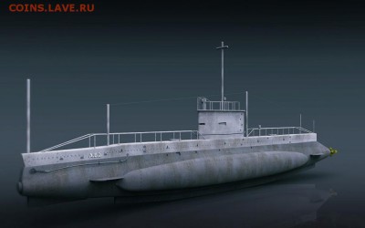 Монеты с Корабликами - субмарина АЕ2