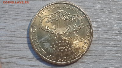 20$ США (золото)  1898г. 33.44г (оценка, опознание) - 20160502_154217