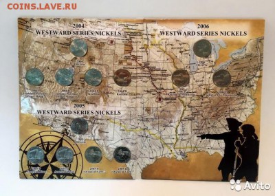 Набор из 5 центов 2004-2006 США в альбоме. Фикс 450р - Набор из 5 центов 2004-2006 США в альбоме2