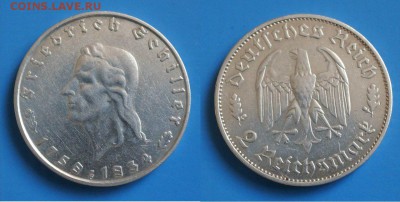 Третий Рейх 2 марки 1934г Шиллер до 7.05. 22-00 мск - 7