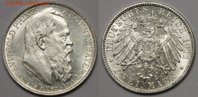 2 марки 1911 Бавария Луитпольд штемпельный блеск до 12.05 - IMG_8980.JPG
