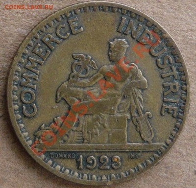 Франция 2 франка. 1923 г. До 10.11.10 г. 20-00 МСК. - 2 фр 23