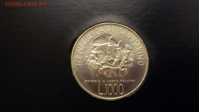1000 лир Лев Толстой сан-марино до 12.05 22.30 - 20160506_201600