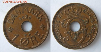 10.Разная инострань по фиксу - 10 22 Дания 1 эре 1936