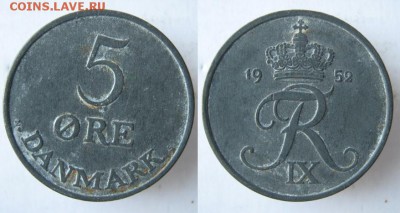 11.Разная инострань по фиксу - 11 17 Дания 5 эре 1952