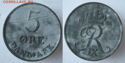 11.Разная инострань по фиксу - 11 20 Дания 5 эре 1956
