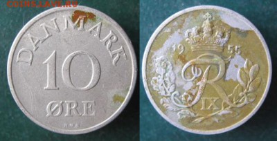 11.Разная инострань по фиксу - 11 35 Дания 10 эре 1955