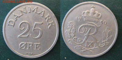 11.Разная инострань по фиксу - 11 39 Дания 25 эре 1950 г