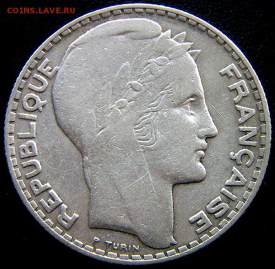 Франция_10 франков 1934. Серебро; до 08.05_22.04мск - 12293