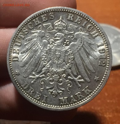 Пруссия 3 марки 1912 до 12. 05. до 22:15. - 2