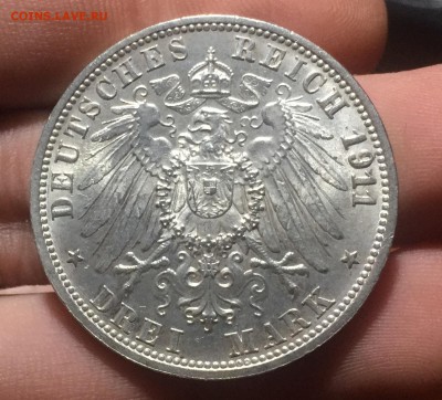 Вюртемберг 3 марки 1911 Свадьба ЛЮКС до 12.05. до 22:15 - 2