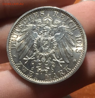 Пруссия 3 марки 1913 Мундир ЛЮКС до 12.05. до 22:15 с РУБЛЯ! - 2