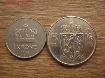 Норвегия 1 и 5 крон 1983 и 1966 до 12.05.16 в 21.00 М - IMG_3220.JPG