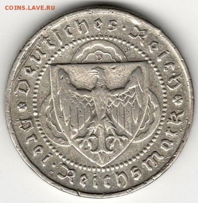 3 марки 1930 D, Фогельвейде. Оценка - 4