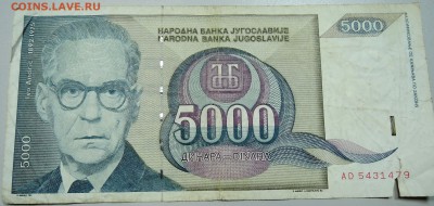 ЮГОСЛАВИЯ - 5000 динаров 1992 г. до 17.05 в 22.00 - DSCN4528.JPG