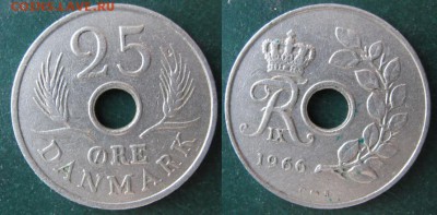 11.Разная инострань по фиксу - 11 43 Дания 25 эре 1966