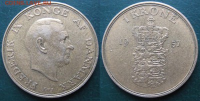 11.Разная инострань по фиксу - 11 50 Дания 1 крона 1957    1285