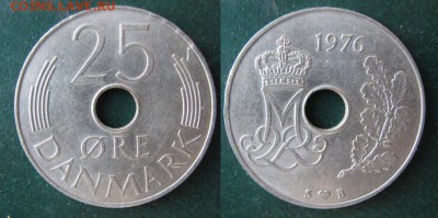 11.Разная инострань по фиксу - 11 64 Дания 25 эре 1976 г