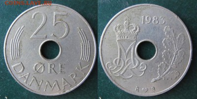 11.Разная инострань по фиксу - 11 69 Дания 25 эре 1983