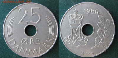 11.Разная инострань по фиксу - 11 70 Дания 25 эре 1986