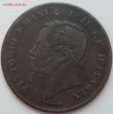 Италия 5 чентезимо 1861 г. мондвор М, на оценку - DSC04419.JPG