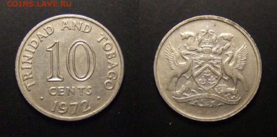 3 - Тринидад и Тобаго – 10 центов (1972) медь-ник.