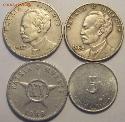 Куба. 4 монеты 1962-1988г  Окон16.05.16 в 21.00мск - 11