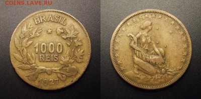 3 - Бразилия – 1000 рейс (1927) «Богиня с рогом изобилия»