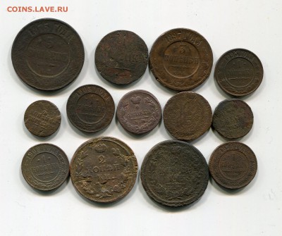 13 медных монет РИ разные цари  до 18 мая  блиц - img188