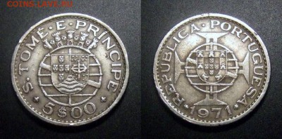 3 - Португ. Сан-Томе и Принсипи – 5 эскудо (1971) №1