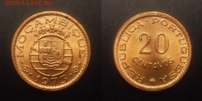 3 - Португ. Мозамбик – 20 сентаво (1973) (UNC) №1