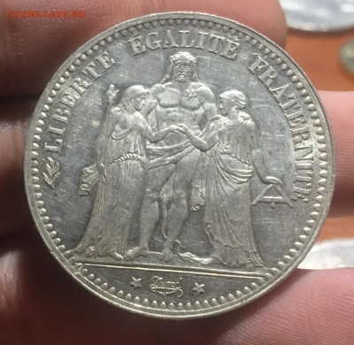 Франция 5 франков 1875 Кошерненькие До 18.05 до 22:15 - 3