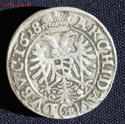 С 1 руб. АВСТРИЙСКАЯ ИМПЕРИЯ 3 крейцера 1628г.  до 19.05 - IMG_1608.JPG